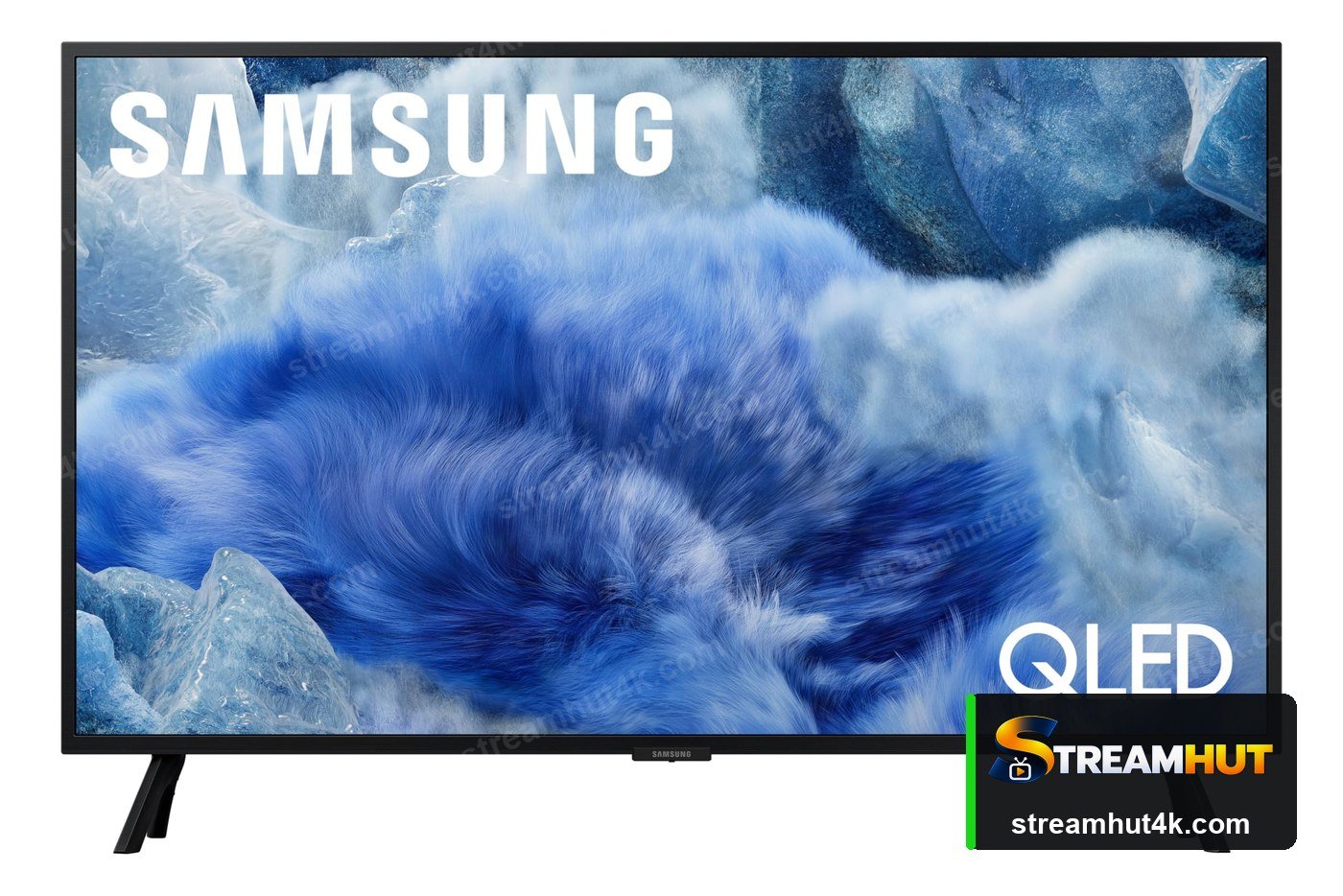 4K QLED smart television displaying a vivid picture